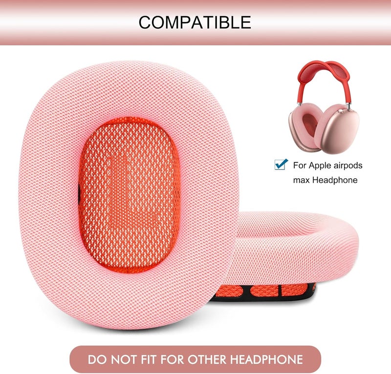 GEVO Upgraded Ear Cushions Replacement Earpads for Apple AirPods Max Headphones, Protein Leather Ear Pads Cover with Memory Foam and Magnet for AirPods Max (Pink) - Image 2